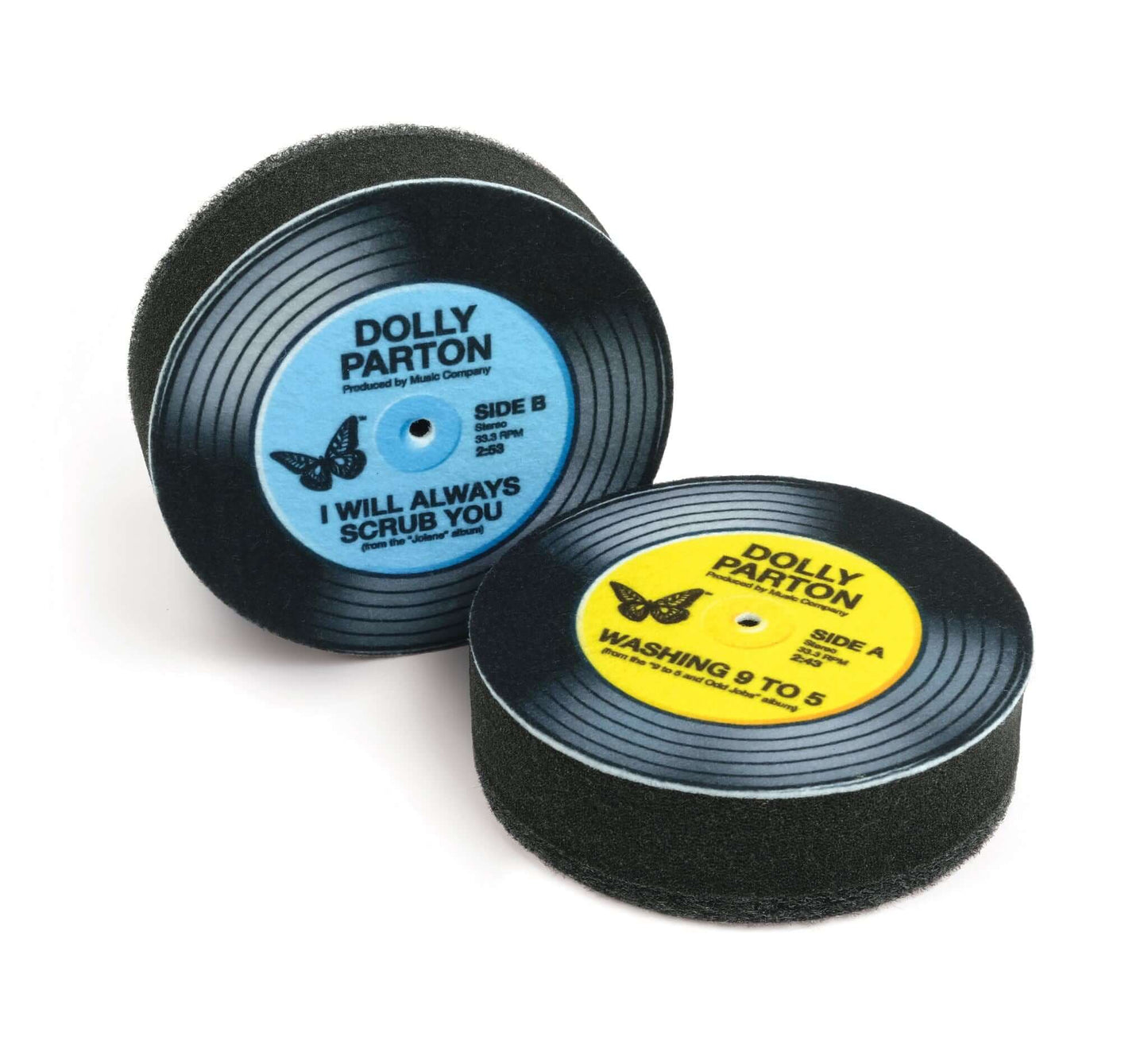 Dolly Parton Record Shaped Kitchen Sponges