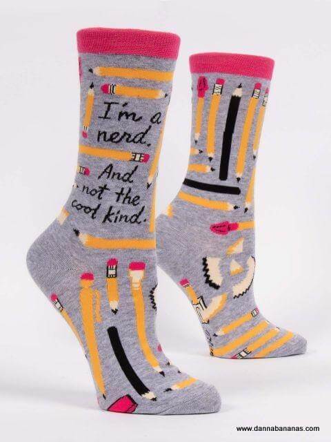 I'm A Nerd And Not The Cool Kind Women's Crew Socks Front Picture