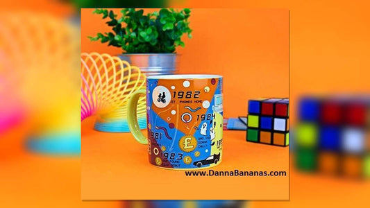 80s Decade Mug, a funny coffee mug from Danna Bananas in Canada