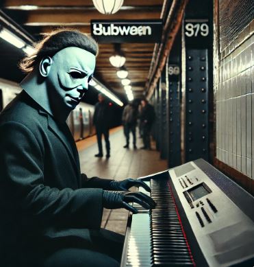 Michael Myers Keyboardist Spooks NYC Subway