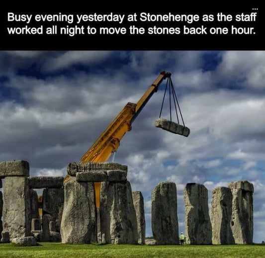 Staff at Stonehenge worked all night to move the stones back one hour