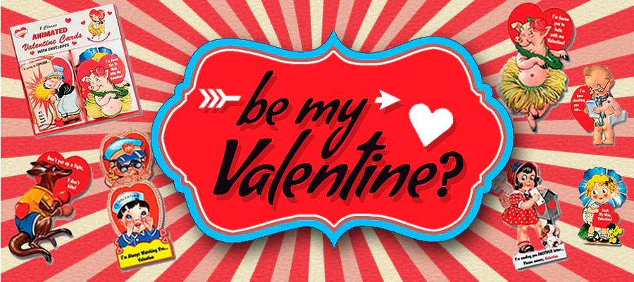 Alt text: Retro Valentine cards Canada 2026 – vintage 1950s “Be My Valentine” artwork