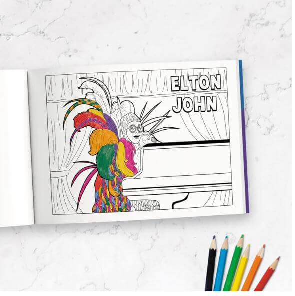 Elton John Coloring Page