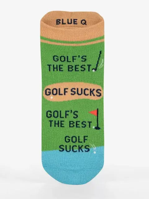 GOLF'S The Best. Golf Sucks. Golf's The Best. Golf Sucks Sneaker Sock