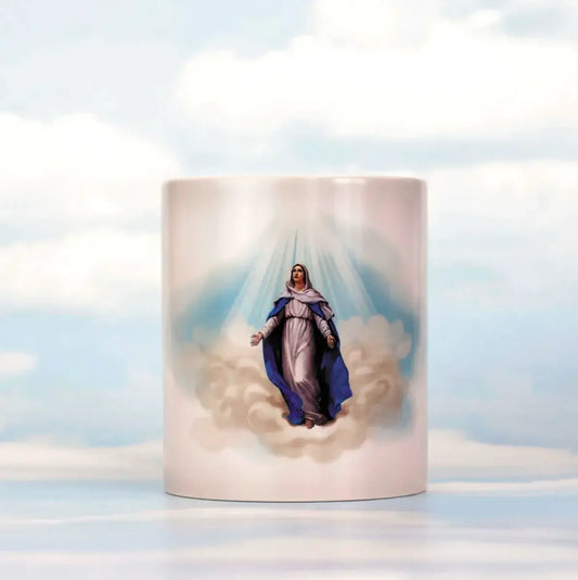  virgin mary miracle mug