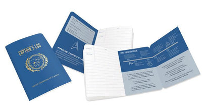 Star Trek Captain's Log Notebook Front and Open Books