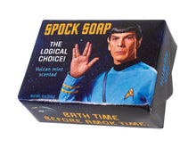 Spock Soap the Logical Choice. Soap wrapped in a Star Trek Themed wrapper  showing Spock.