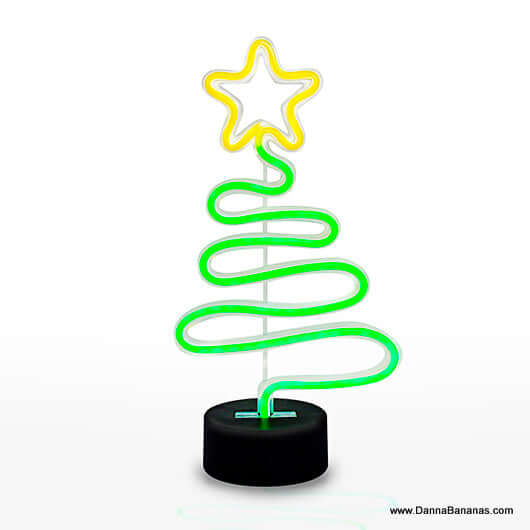 Festive neon Christmas Tree