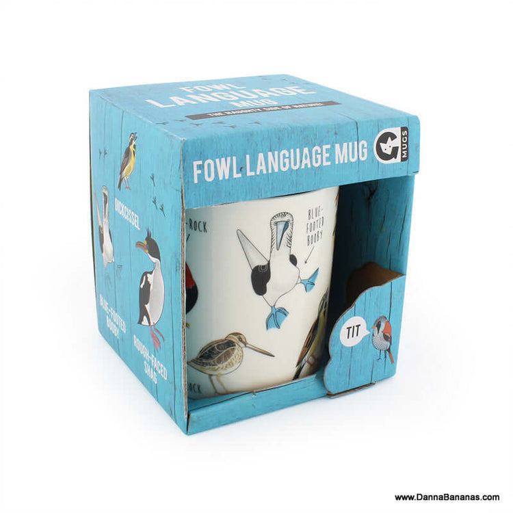 Fowl Language Mug in a stylish gift box