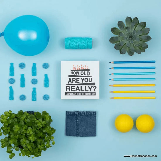 Contents of the How Old Are You Really? Are You Ready To Find Out Your True Age? Board game
