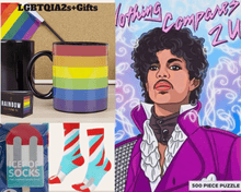 Rainbow Heat Reveal Mug, Ice Pop Socks and Nothing Compares 2U Puzzle