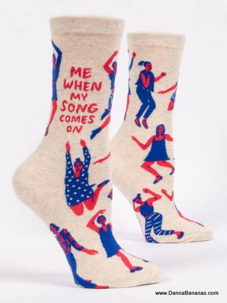 Me When My Song Comes On Women Crew Socks