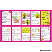 Immerse yourself in the lively universe of "Taco Cat Goat Cheese Pizza" by Outset Media, a family-friendly card game featuring whimsical graphics. Explore details on game setup, rules, special cards, and gameplay tips amidst vibrant illustrations of tacos and cats. Experience the excitement against a dynamic pink backdrop perfect for board game enthusiasts!