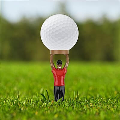 Tiger Woods Gag Golf Holding Golf Ball