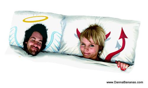 Angel and Devil Pillow Slips Picture