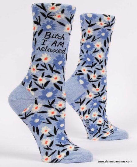 Bitch I Am Relaxed Women's Socks Side Picture