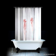 Blood Bath Shower Curtain – scary Halloween bathroom decoration