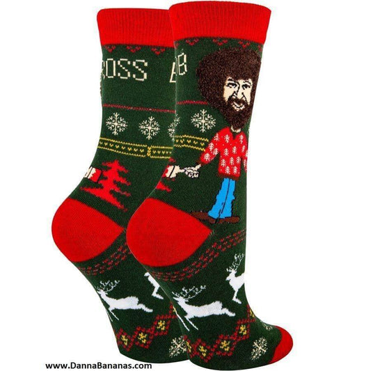 Bob Ross Tis the Season Men's Socks
