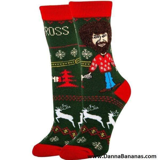 Bob Ross Tis the Season Women's Socks Picture Back