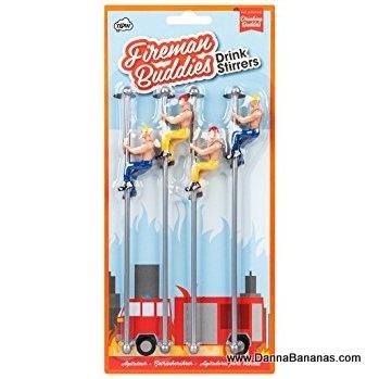 Fireman Buddies Drink Stirrers Picture