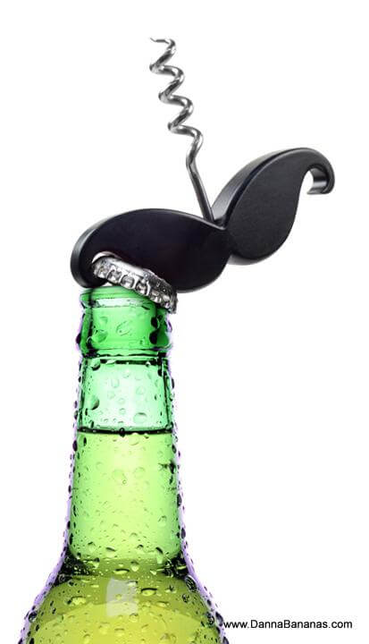 Handlebar Corkscrew & Bottle Opener