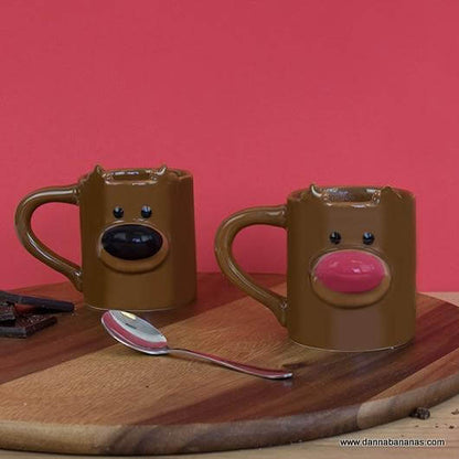Reindeer Heat Change Mug Cold and Hot Picture