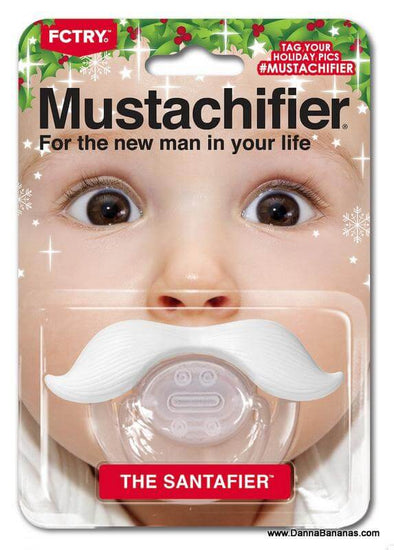 Santafier Mustache Pacifier Baby Santa Picture