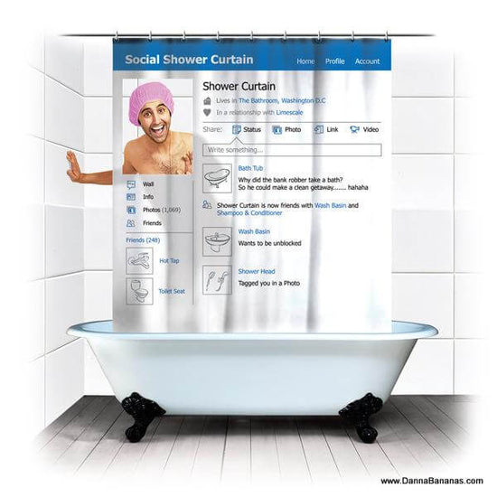 Social Shower Curtain Picture