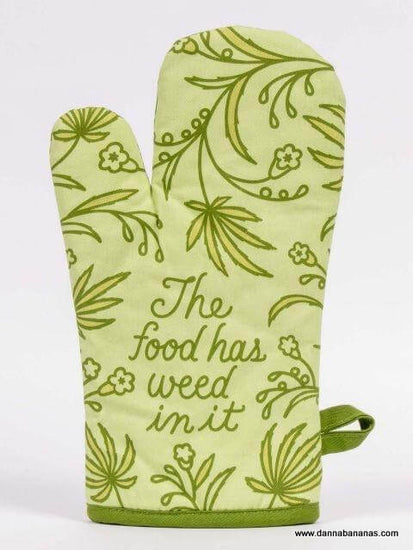 The Food Has Weed In It Oven Mitt Back Picture